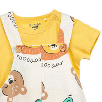 Conjunto Body+Jardinera Bebé Chess Baby Beige