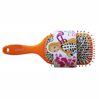 Cepillo Cuadrado Acolchado Flirty Girl Naranjo
