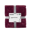 Frazada Mashini 1,5 Plazas PopCorn Liso Burdeo