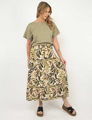 Imagen 2 del producto Falda Maxi Estampada Mujer Portman Club Verde