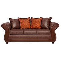 Sofá Black Factory Palermo 3 Cuerpos Chocolate