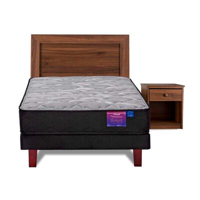 Imagen 2 del producto Cama Europea Flex 1,5 Plazas Therapedic Plus + Respaldo + Velador Asturias