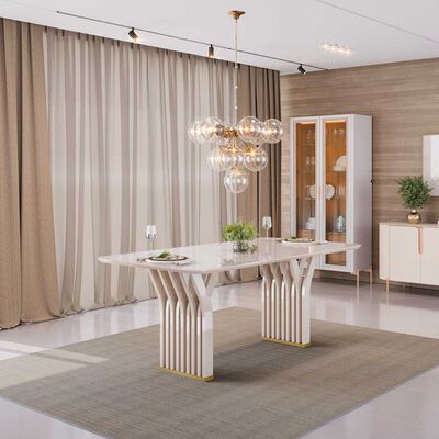 Imagen 2 del producto Juego de Cómedor Altavision Yara 6 Sillas Blanco Crema