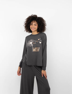 Imagen 1 del producto Polera Pijama Mujer Portman Club Grafito, Oliva