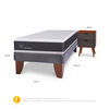 Cama Europea CIC 1,5 Plazas New Ortopedic + Velador Niger