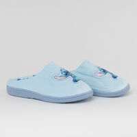 Pantufla Mujer Stitch Celeste