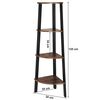 Repisa Esquinera Fm Furniture Metalwood Colection Marrón Rústico