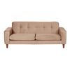 Sofá Latam Home Salermo Tela Velvet 3 Cuerpos Beige
