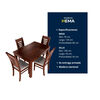 Juego de Comedor Muebles Hema Roma 4 Sillas Nogal