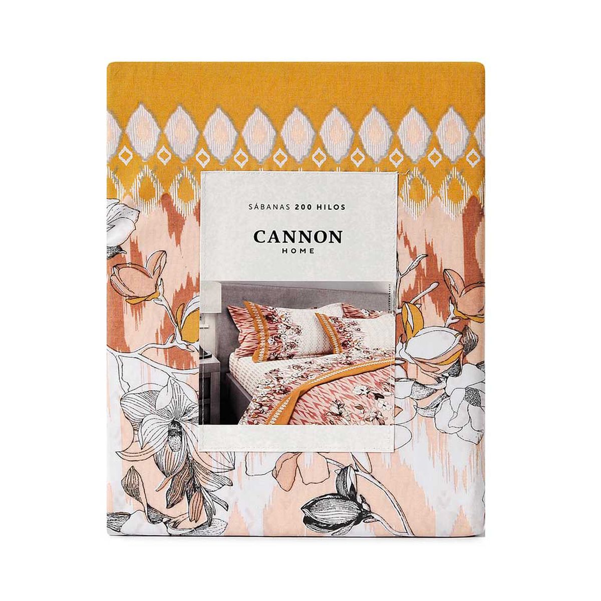 Juego de Sábanas Estampado Cannon 200 Hilos 2 Plazas Rosset