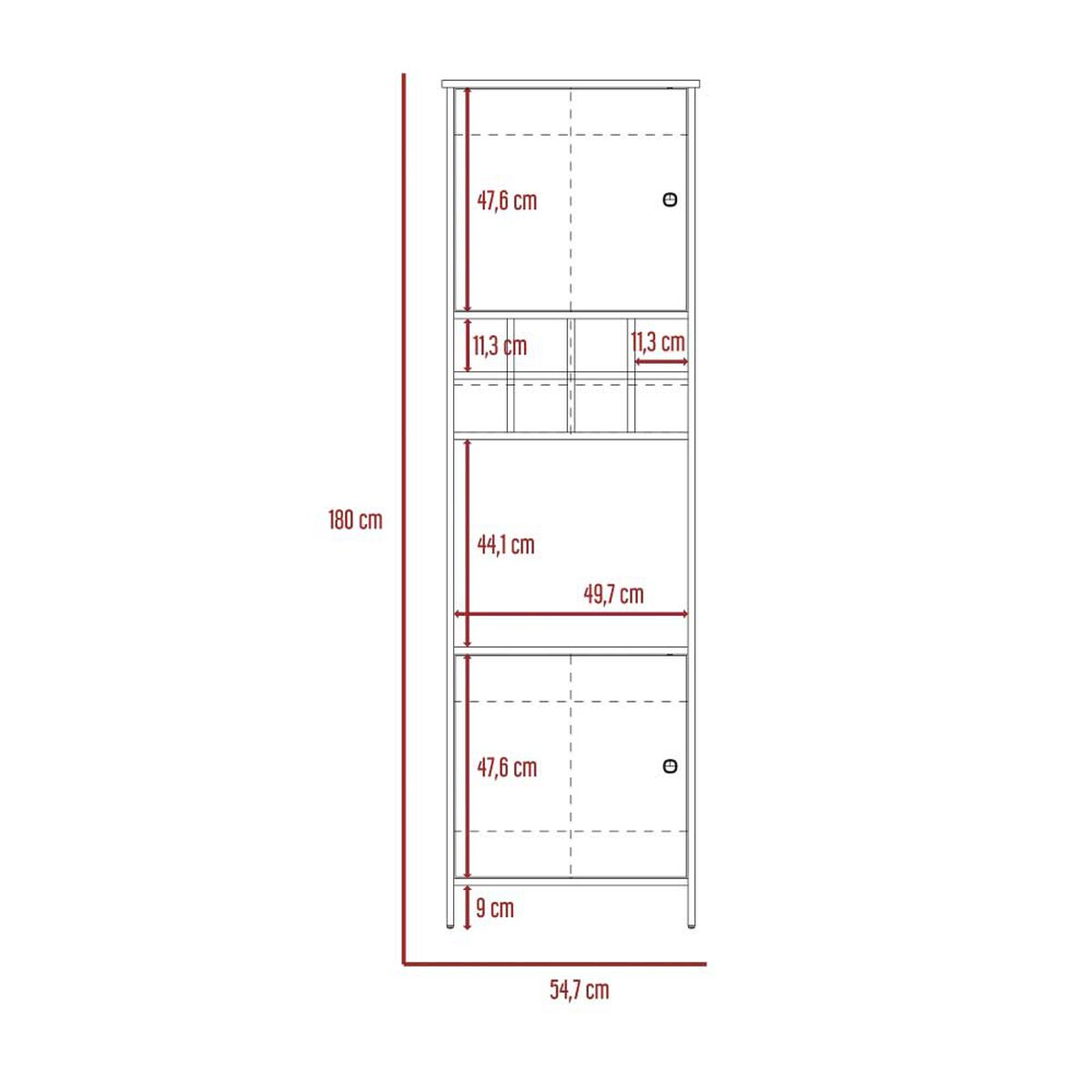 Bar TuHome Bi Color Ceniza Wengue 2 Puertas