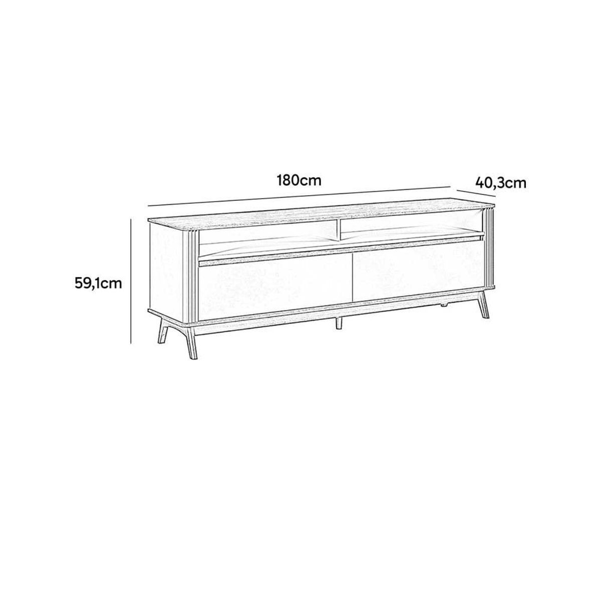 Rack TV Amuv Olmo Hasta 70" Verde