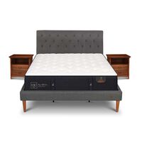 Cama Europea CIC King Premium + Respaldo + Veladores