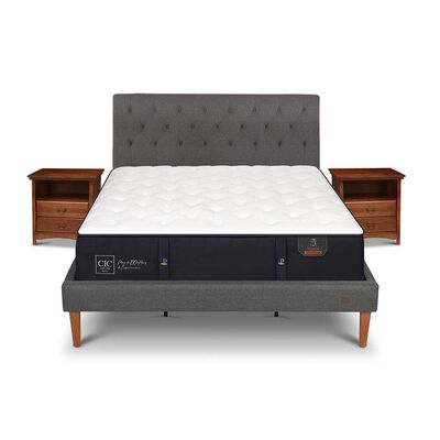 CIC Cama Europea CIC King Premium + Respaldo + Veladores