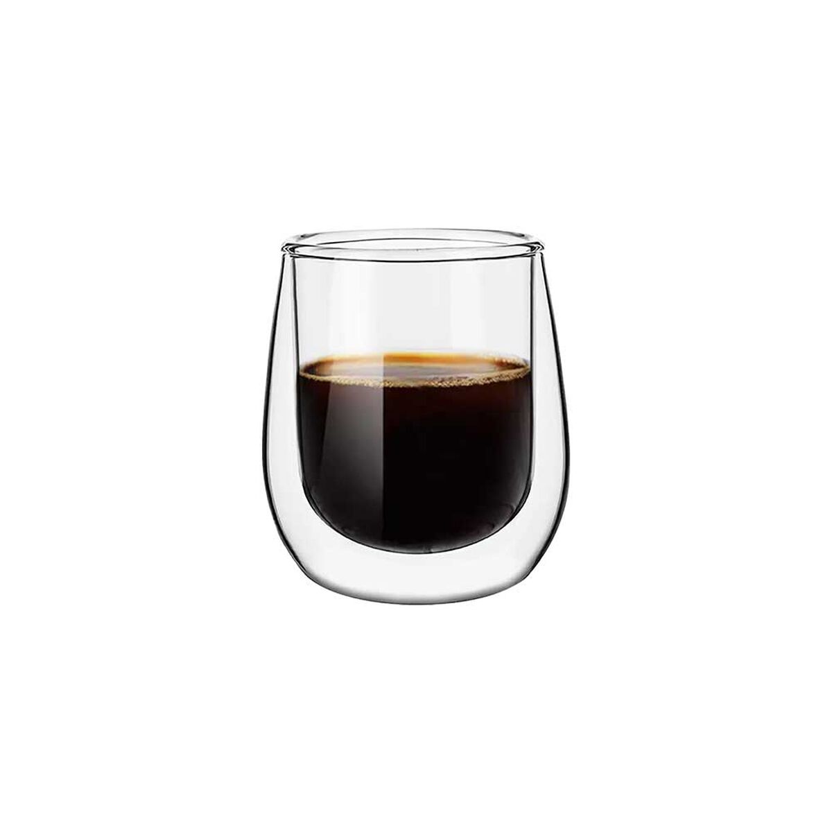 Set 2 Tazas Vidrio Doble Pared Simplit Expreso 80 ml