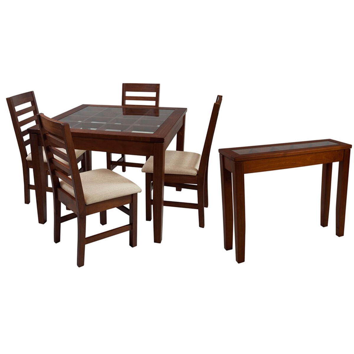 Set Comedor 4 Sillas + Arrimo