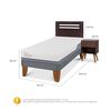 Cama Europea CIC 1 Plaza Excellence Plus + Respaldo + Velador New Munich