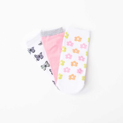 Imagen 1 del producto Pack 3 Calcetines Mujer Icono Blanco