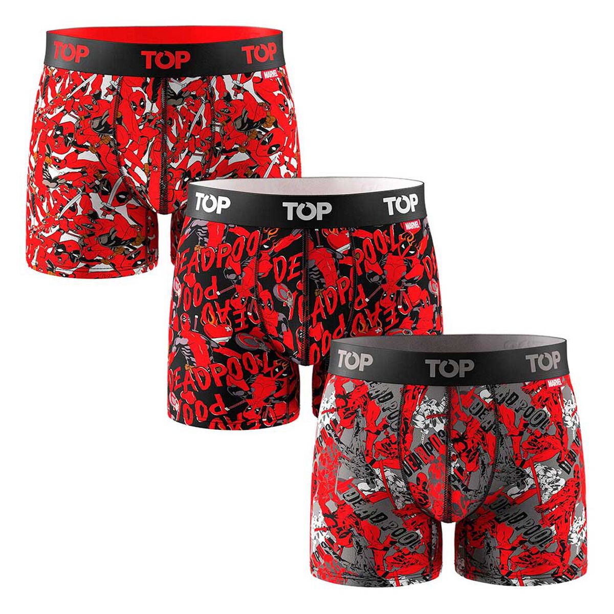 Pack 3 B&oacute;xer Marvel Hombre Top