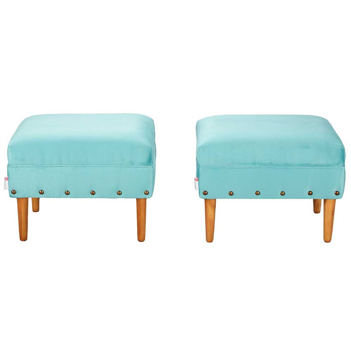 Pouf Bodevir Provenza Tacha Felpa 04 Turquesa&nbsp;