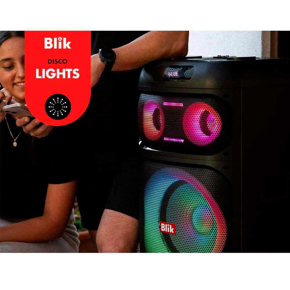 Parlante Bluetooth Blik Light Up 700 Negro