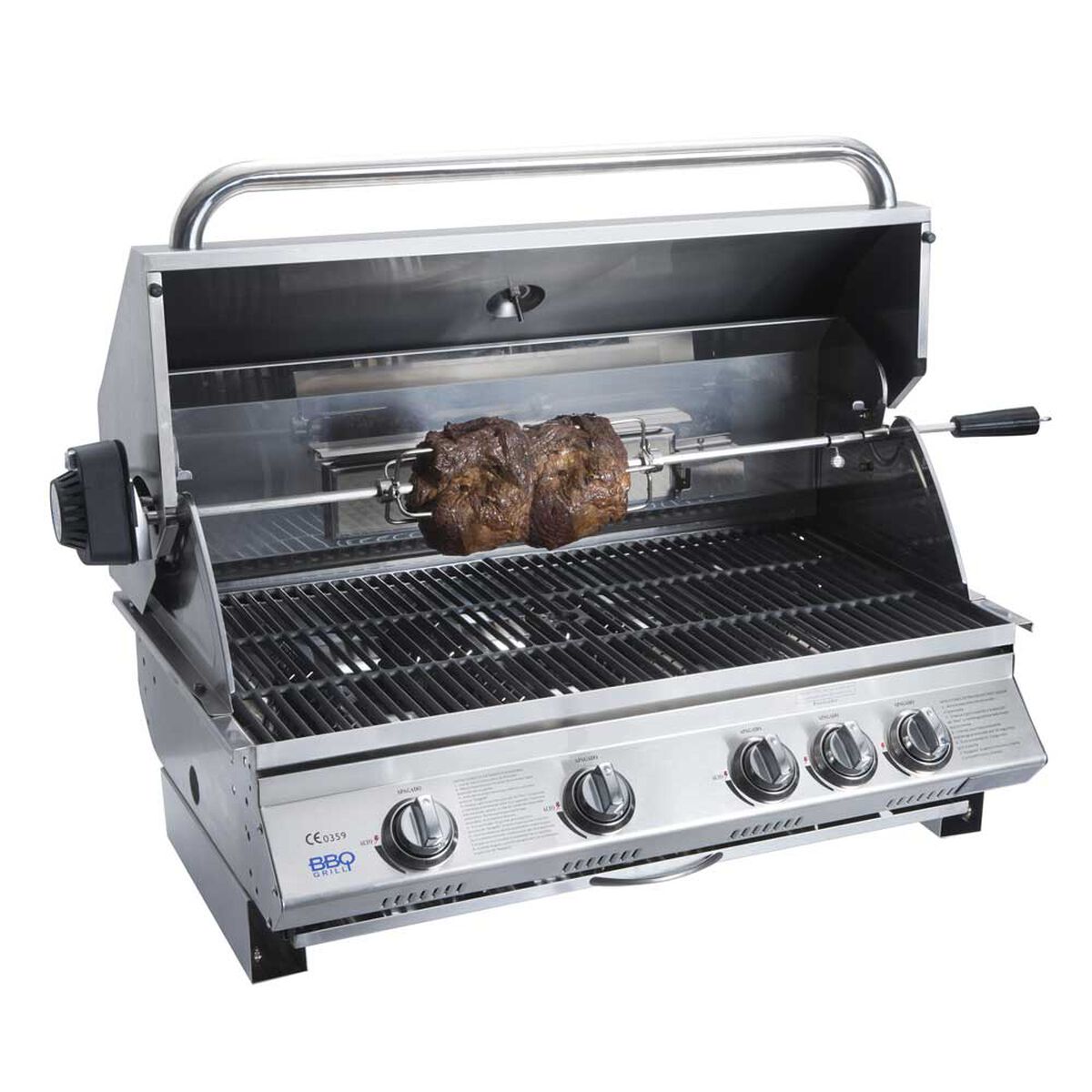 Parrilla a Gas Encendido Electrónico BBQ Grill Kansas Acero Inoxidable 4 Quemadores