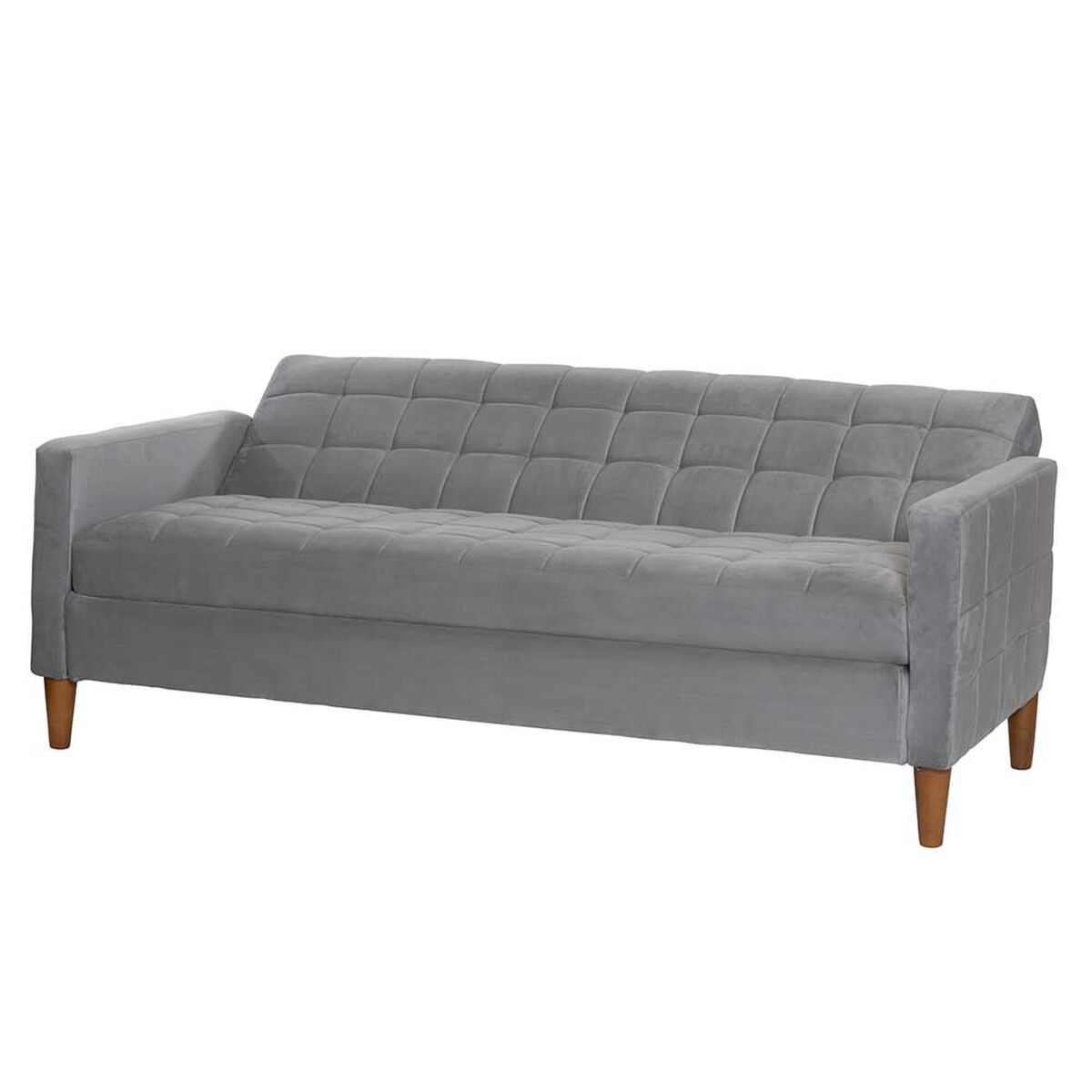 Futón Latam Home Genova Velvet 3 Cuerpos Gris