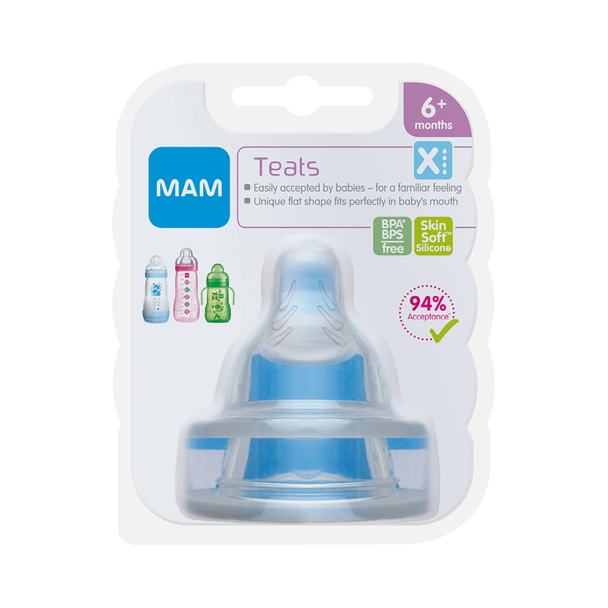 Pack 2 Tetinas Flujo 4 Ultra Vent 6 Meses+ Mam