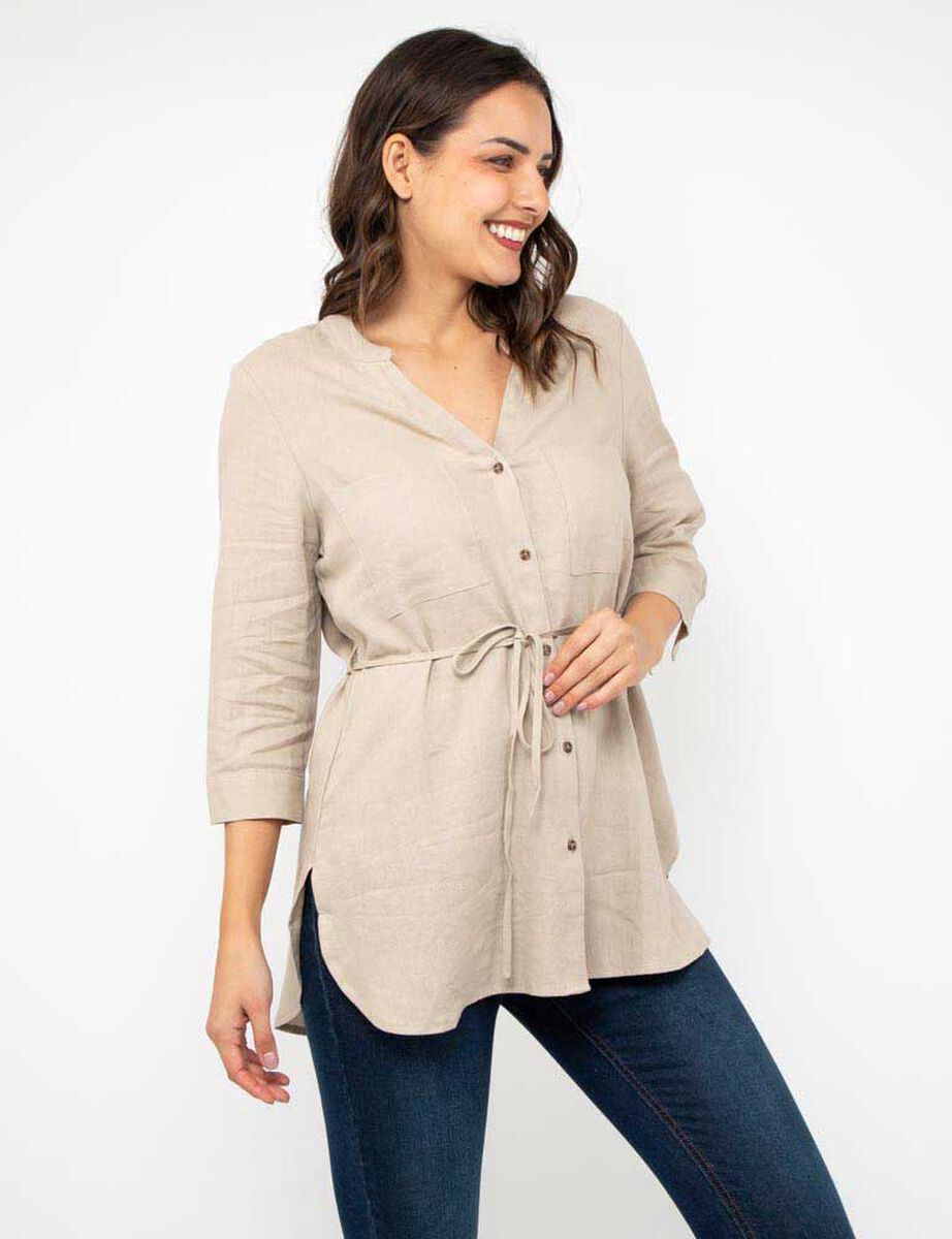 Blusa Lisa Manga 3/4 Mujer Zibel