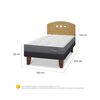 Cama Europea CIC 1,5 Plazas Anatomic + Respaldo Gales Mostaza