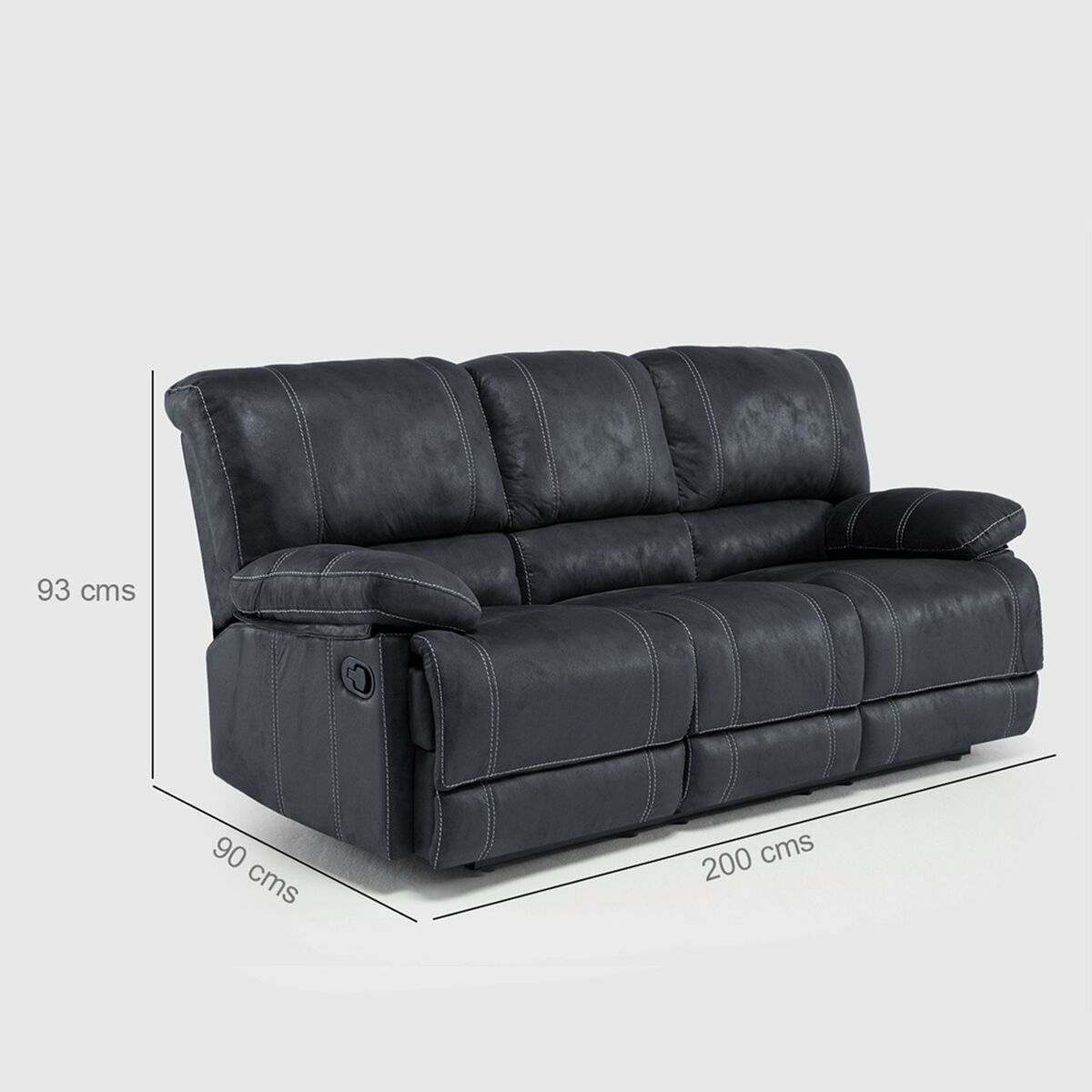 Sofá Daniels 98023SR4GR 3 Cuerpos Gris