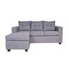 Sofá Seccional Jerk Home Richter 3 Cuerpos Gris Perla