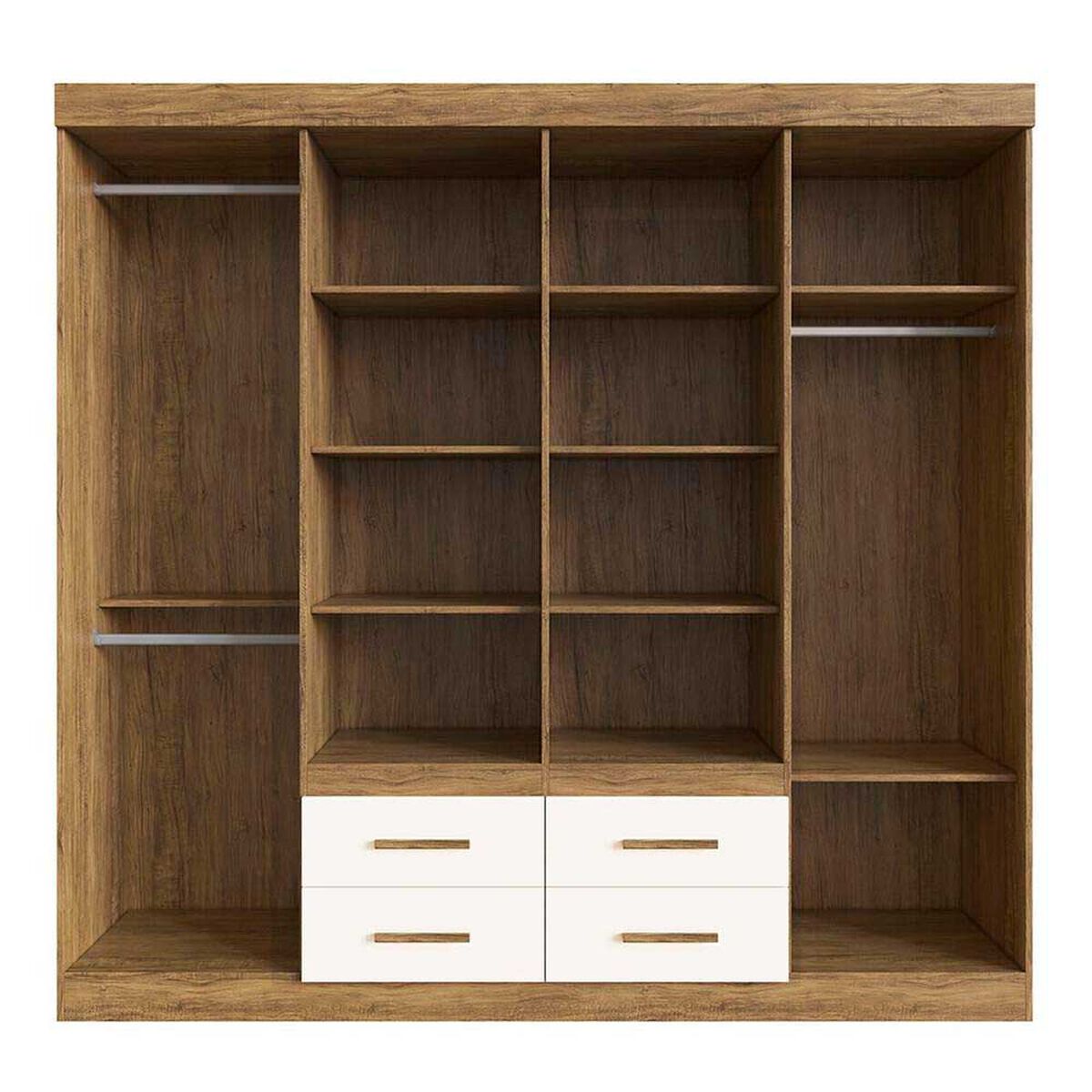 Cl&oacute;set Exit Las Vegas 8 Puertas 4 Cajones Nuez y Beige