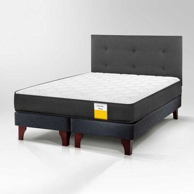 Cama Europea Drimkip 2 Plazas Funcional Base Dividida + Respaldo Royal