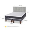 Cama Europea CIC Base Dividida King Ortopedic + Respaldo Sile