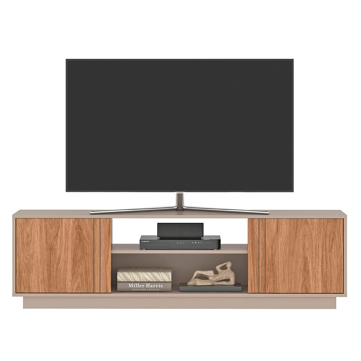 Rack TV Vekkahome Arauco Hasta 70" Gris Caf&eacute;