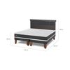 Cama Europea CIC Base Normal King Ortopedic + Respaldo Dublin