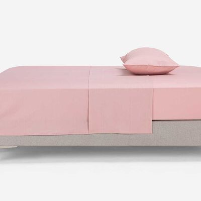 Imagen 2 del producto Juego de Sábanas Rosen 144 Hilos 1 Plaza Polycotton Lisa Rosa