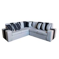 Sofá Secccional Muebles MYM Victor 4 Cuerpos Gris Negro