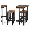 Mesa de Comedor Diario Fm Furniture Metalwood Colection Marrón Rústico