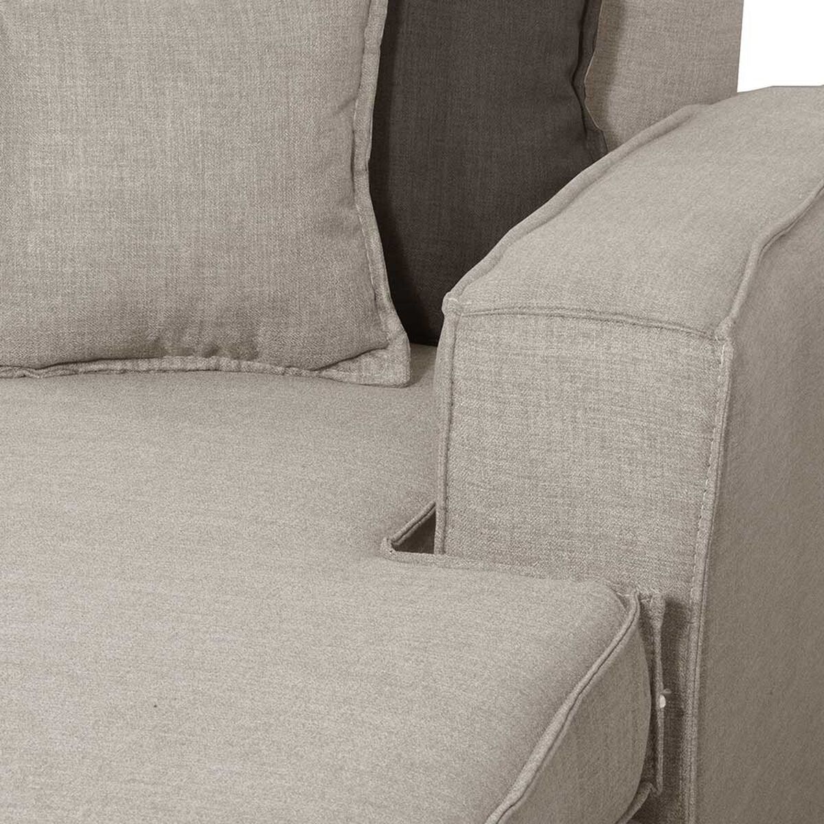 Sofá Seccional Black Factory Berta 4 Cuerpos Beige
