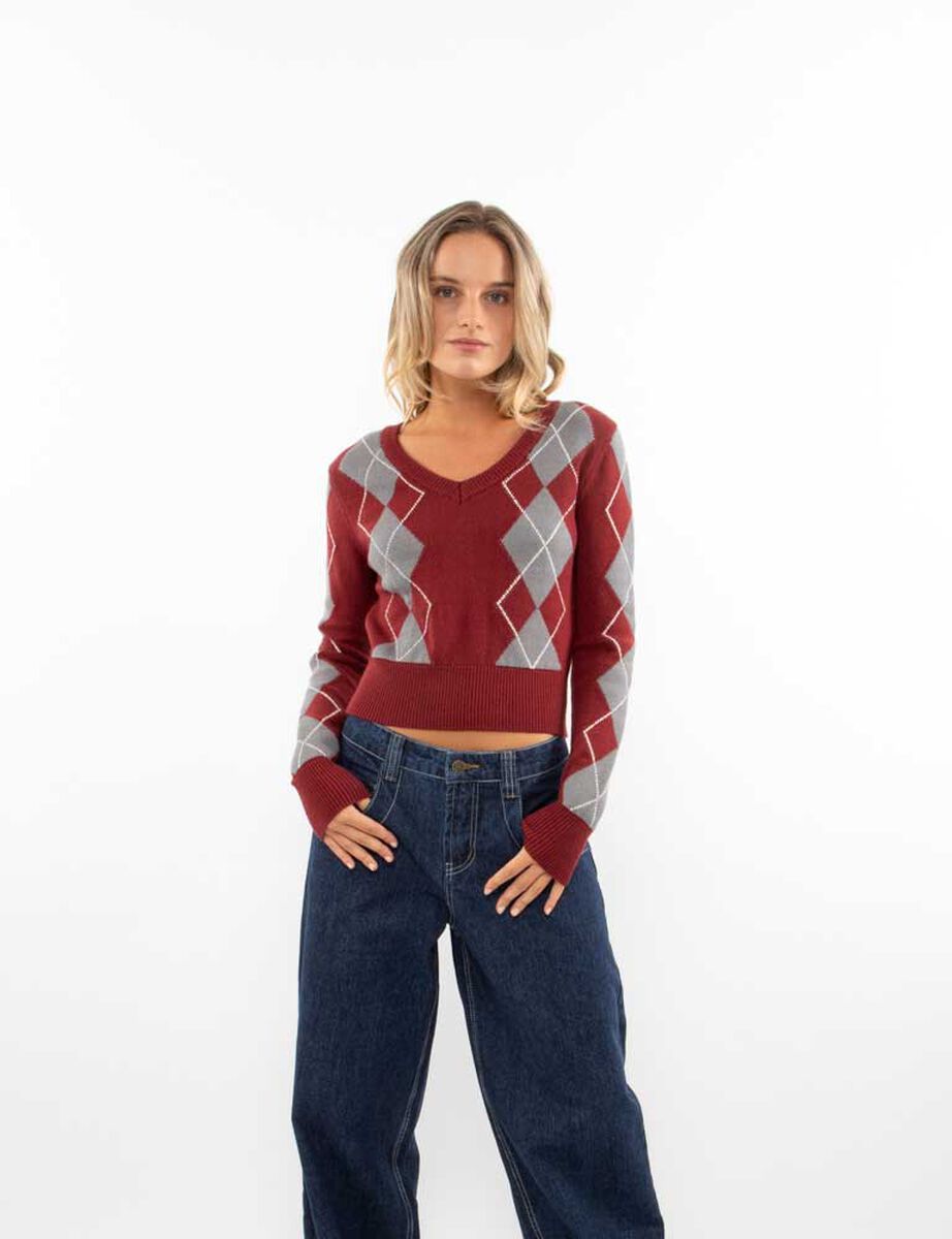 Sweater Tartán Mujer Icono