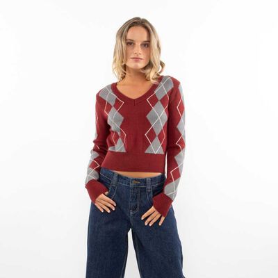 Sweater Tartán Mujer Icono
