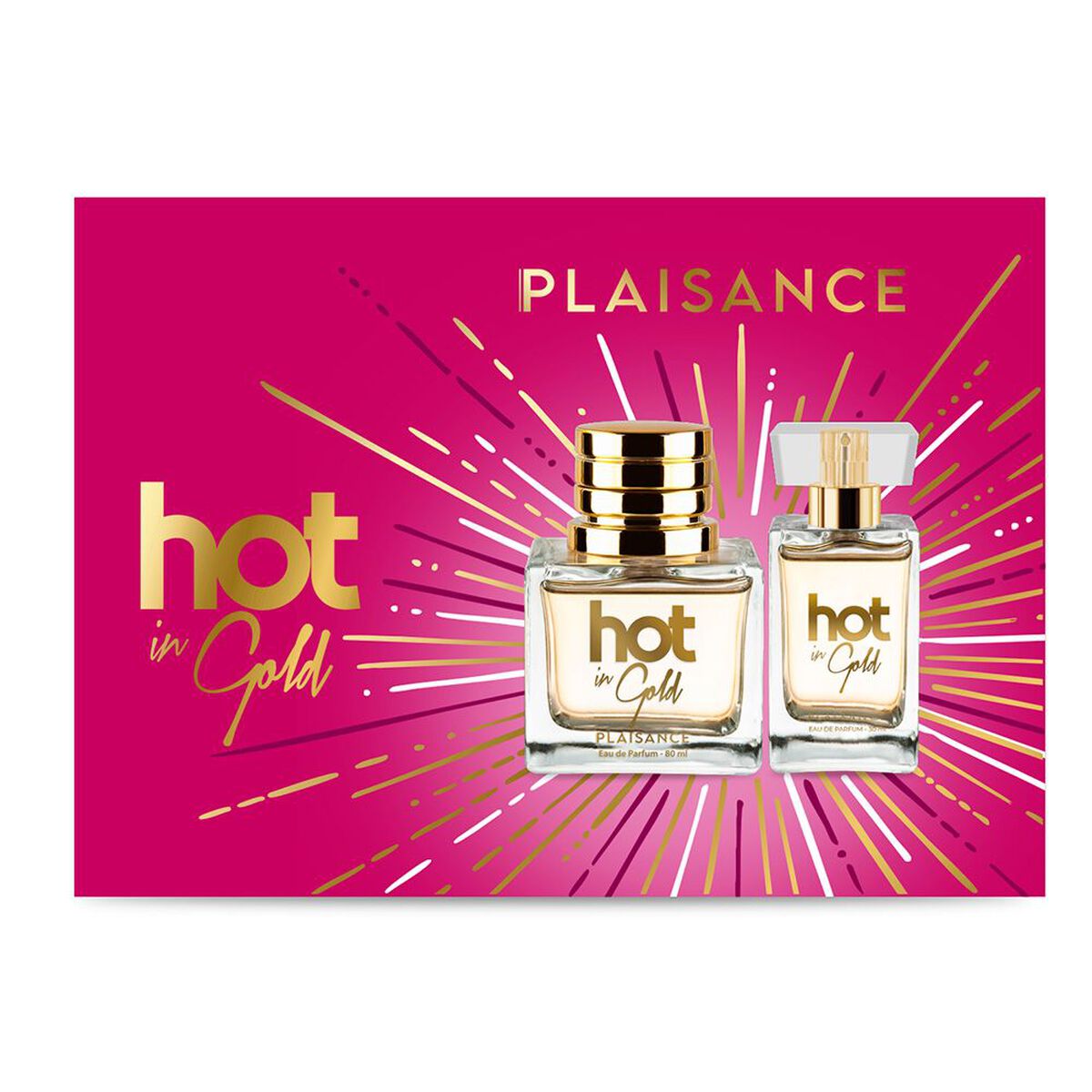 Set Perfume Plaisance Hot in Gold EDP + Miniatura