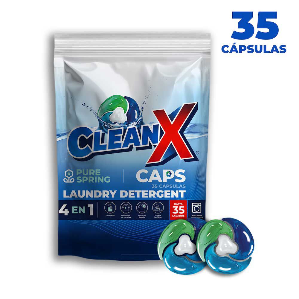 Detergente CleanX en 35 Capsulas
