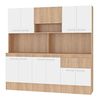 Mueble de Cocina Vekkahome Buck 1 Cajón 12 Puertas Café