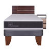 Cama Europea CIC 1,5 Plazas Ortopedic + Respaldo + Velador