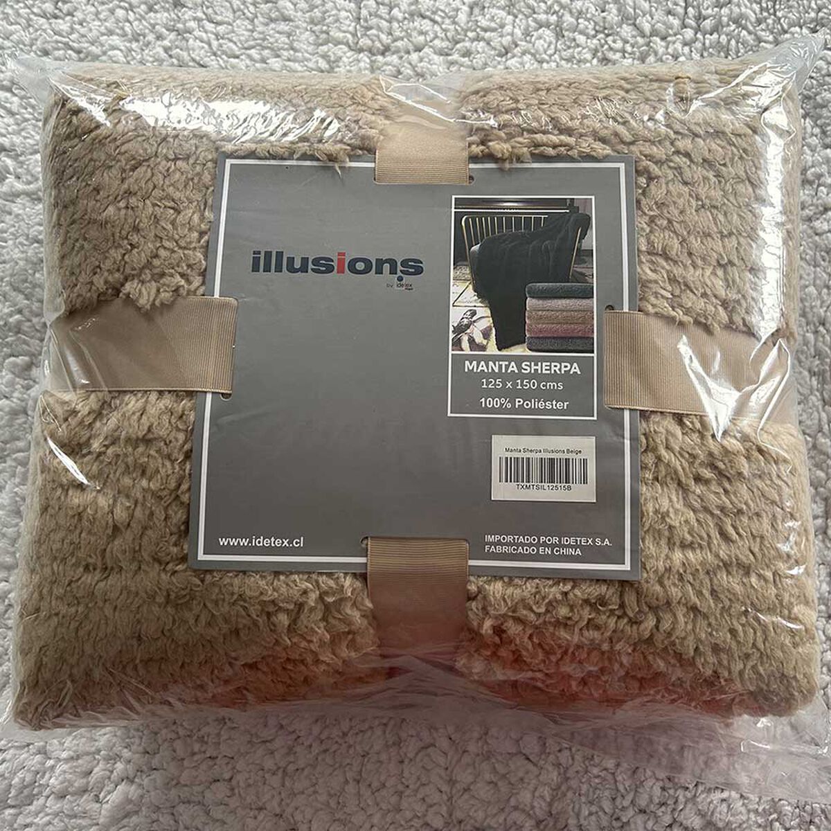 Manta Sherpa Illusions Beige 125 x 150 cm