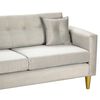 Juego de Living Bodevir New Retro Felpa 01 Sofá 3 Cuerpos + Dos Pouf 1 Cuerpo Gris 