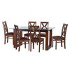 Juego de Comedor Latam Home Pamplona Murcia 6 Sillas Velvet Azul Petroleo
